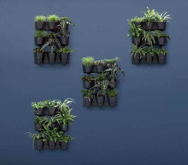 Prosperplast, ogród wertykalny, wiszący kwietnik, antracyt