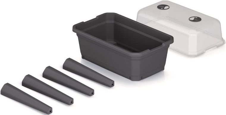 Prosperplast, szklarnia stojąca, rozsadnik, antracytowa, 59,6-36,8-75,3 cm