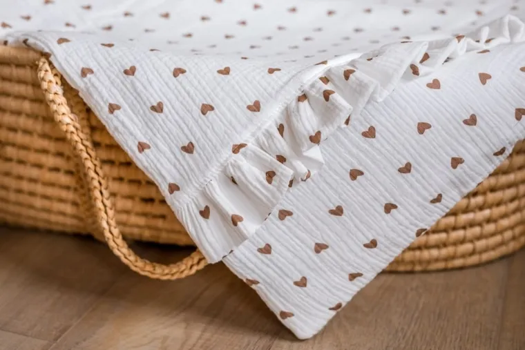 Pulp, Serduszka, 2-częściowy komplet pościeli, muślinowy, 80-100 cm