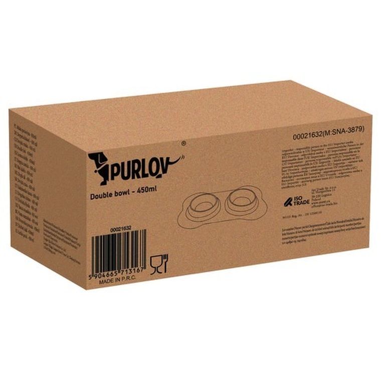 Purlov, miska podwójna, 450 ml