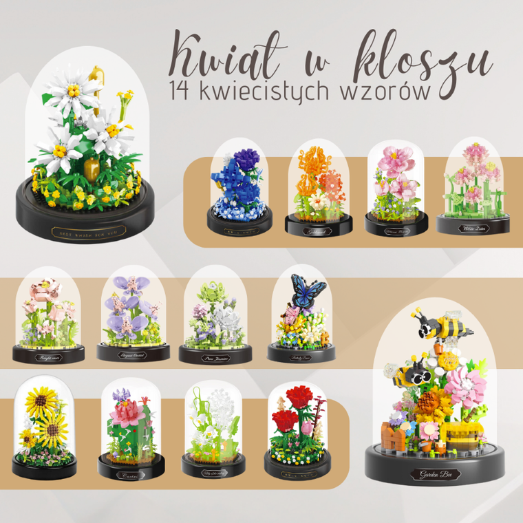 QBI, Słoneczniki na łące, klocki konstrukcyjne, 545 elementów