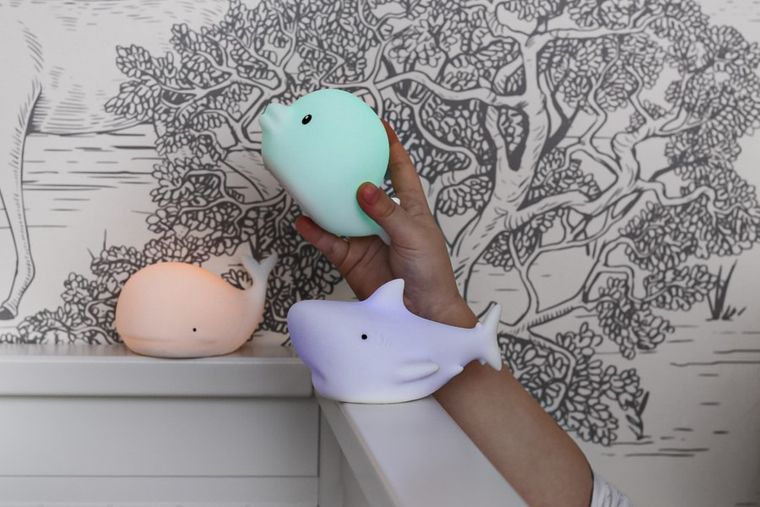 Rabbit & Friends, Mini Morskie, lampki silikonowe, wodoodporne, 3 szt.