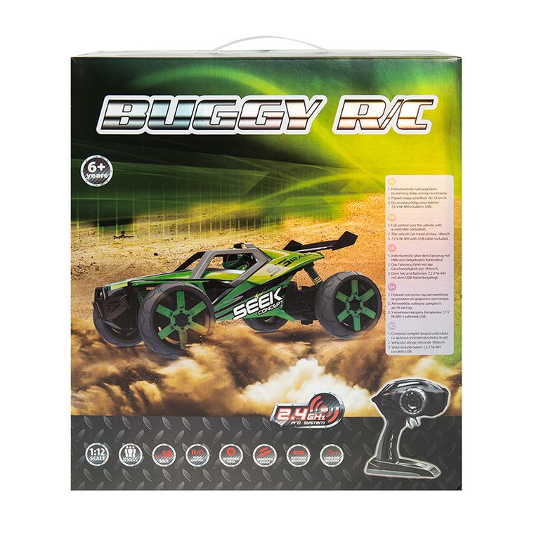 Race Xtreme, Buggy, pojazd zdalnie sterowany, 1:12, 2.4 GHz, zielony, 30 cm