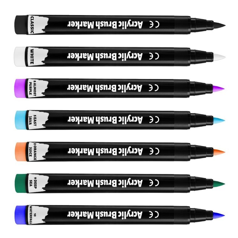 Rawmark, markery akrylowe brush, 7 kolorów