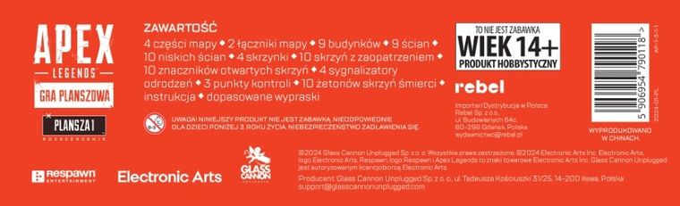 Rebel, Apex Legends, Plansza 1, dodatek do gry