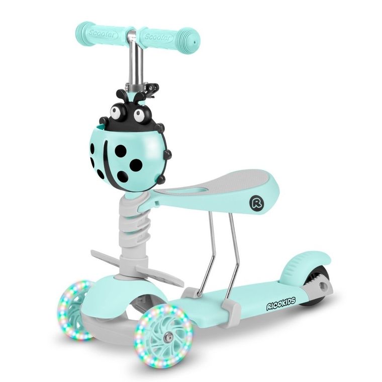 Ricokids, Buggy, hulajnoga 3-kołowa, miętowa