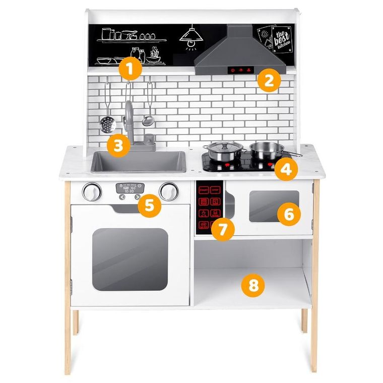 Ricokids, drewniana kuchnia z akcesoriami