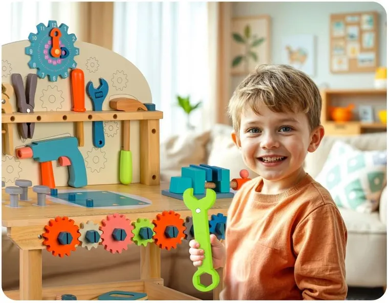 Ricokids, drewniany warsztat z narzędziami