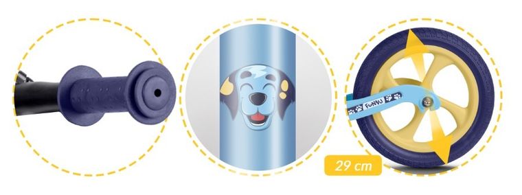 Ricokids, Funnu, rowerek biegowy dla dzieci, niebieski