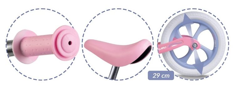 Ricokids, Funnu, rowerek biegowy dla dzieci, różowo-fioletowy