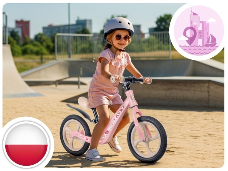 Ricokids, Funnu, rowerek biegowy dla dzieci, różowy
