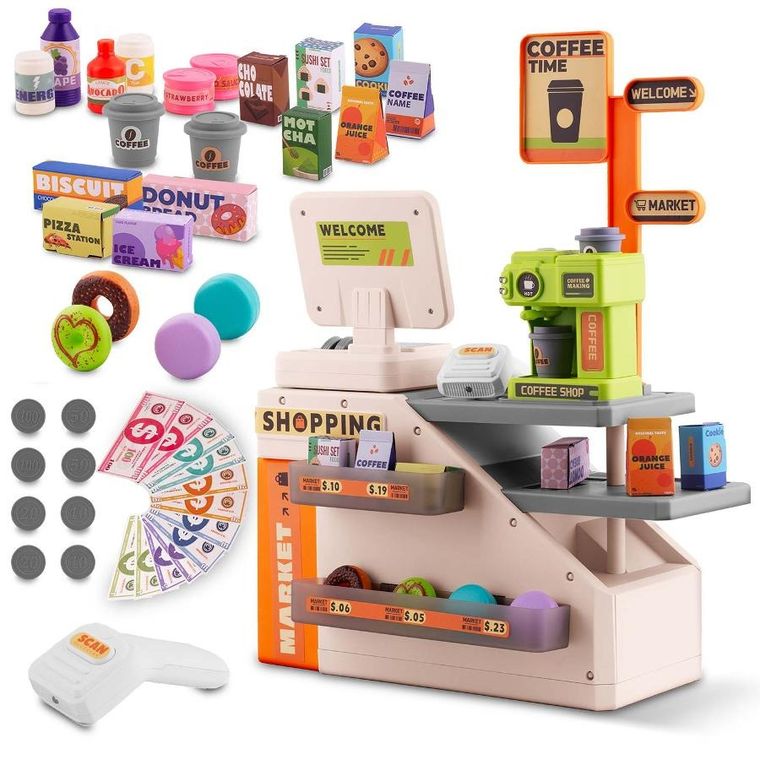 Ricokids, interaktywna kasa sklepowa, zestaw z akcesoriami