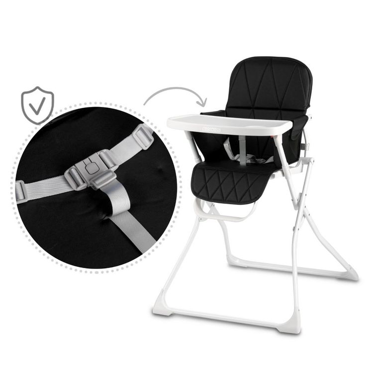 Ricokids, Nuco, krzesełko do karmienia, czarne