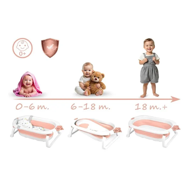 Ricokids, RK-286, wanienka składana z wkładką, biało-różowa