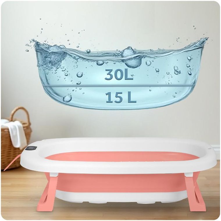 Ricokids, RK-287, wanienka składana z termometrem i wkładką, biało-różowa