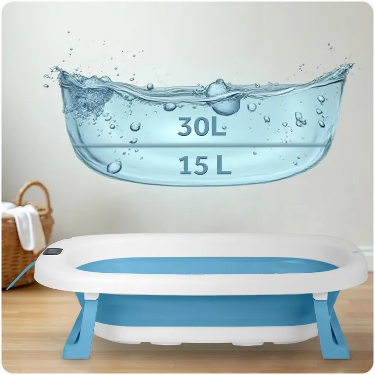 Ricokids, RK-287, wanienka składana ze stelażem, termometrem i wkładką, biało-niebieska