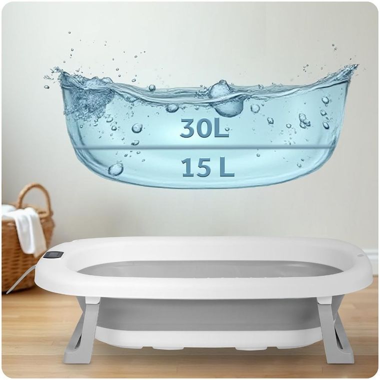 Ricokids, RK-287, wanienka składana ze stelażem, termometrem i wkładką, biało-szara