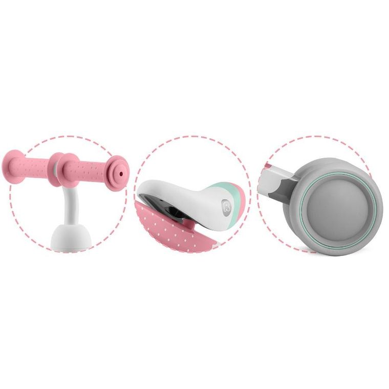 Ricokids, rowerek biegowy dla dzieci, trójkołowy, różowy