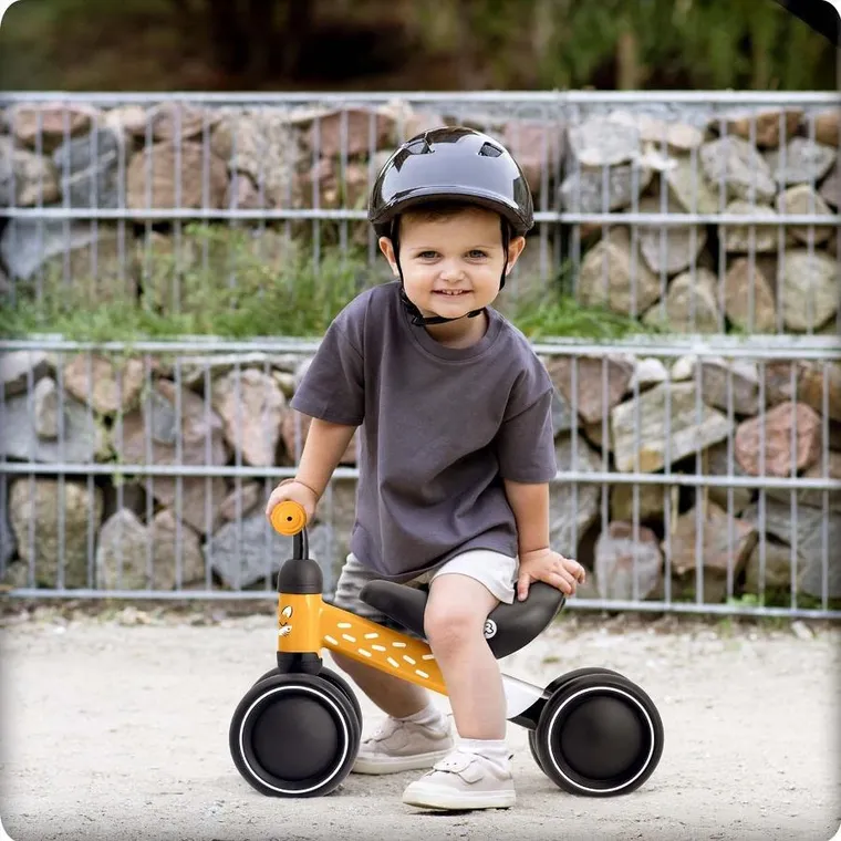 Ricokids, rowerek biegowy dla dzieci, trójkołowy, żółty