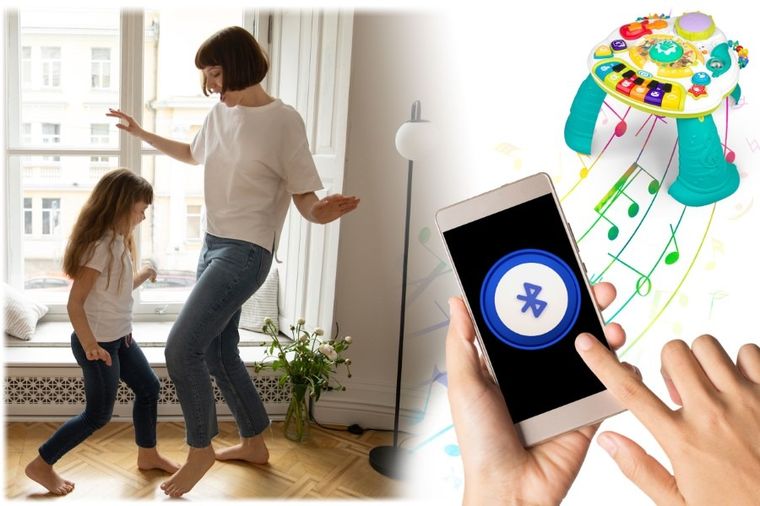 Ricokids, stolik edukacyjny, interaktywny z mikrofonem, Bluetooth