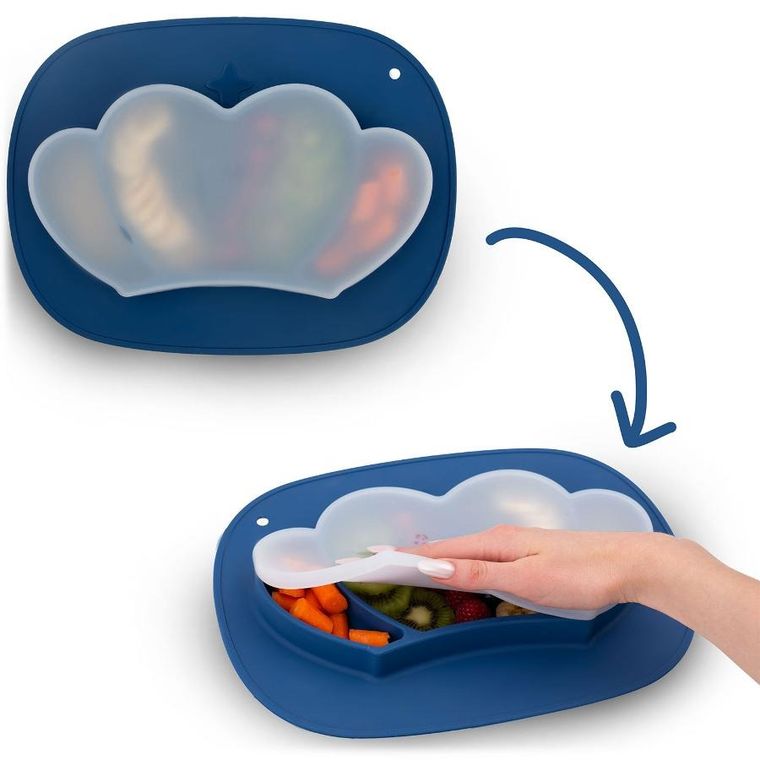 Ricokids, talerzyk dla dzieci silikonowy do karmienia, korona