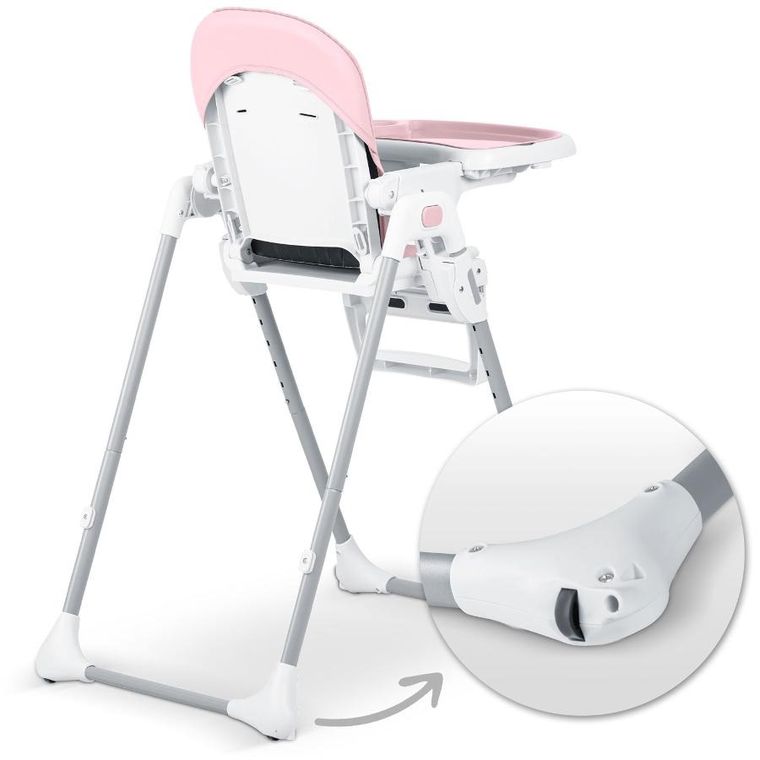 Ricokids, Tulo, krzesełko do karmienia, różowe