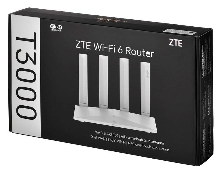Router Zte T3000 Wi-fi 6 Router Wi-fi Jednostka Idu