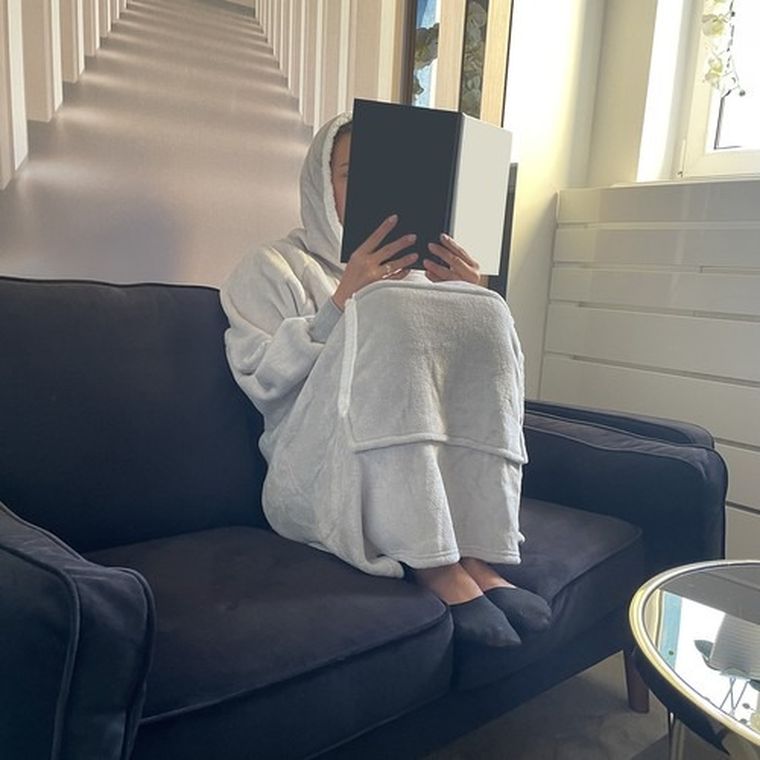 Ruhhy, bluza XXL, koc, szary