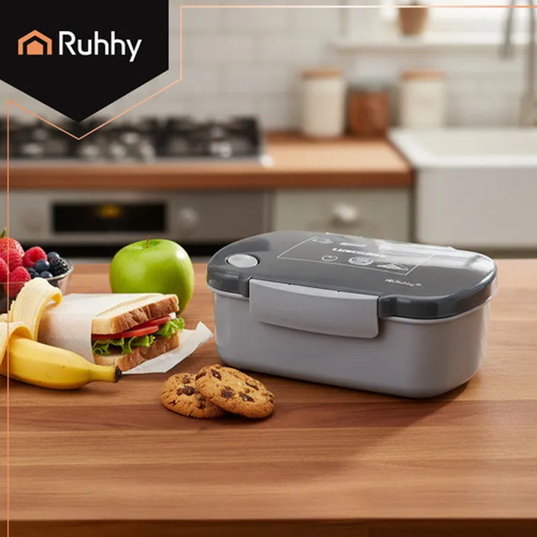 Ruhhy, śniadaniówka/lunchbox, szary, 800 ml, 26169