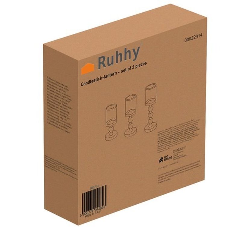 Ruhhy, świecznik, lampion, 3 szt.