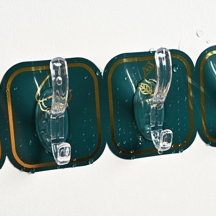 Samoprzylepne haczyki, 6 szt. ciemnozielone