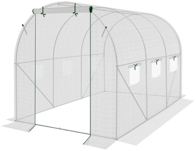 Saska Garden, folia na tunel ogrodowy, biała, 200-300-200 cm