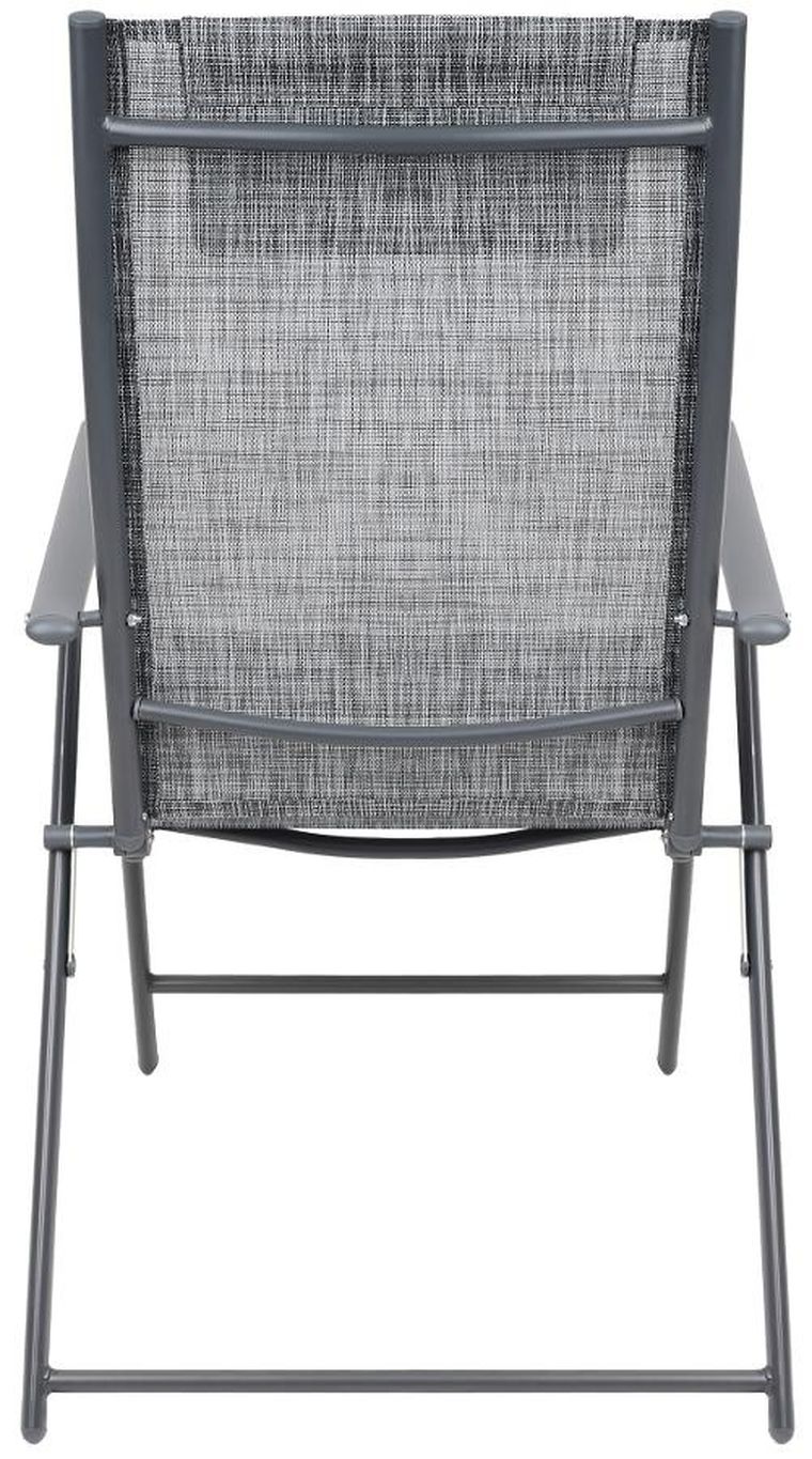 Saska Garden, krzesło ogrodowe z zagłówkiem, 7-pozycyjne, textline, 57-68-106 cm, 2 szt.