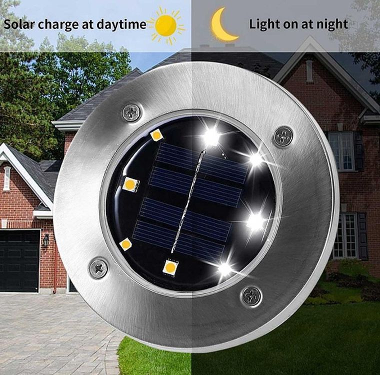 Saska Garden, lampa solarna, 8 led, 4 szt.