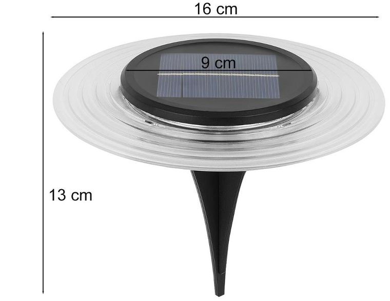 Saska Garden, lampa solarna dyskowa, 28 led, do wbicia w grunt lub montażu na ścianie