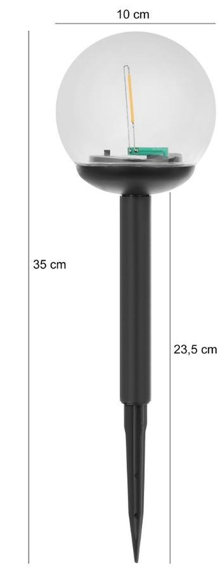 Saska Garden, lampa solarna, kula ozdobna, 10-345 cm