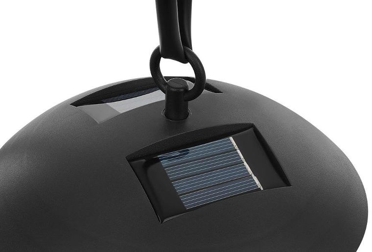Saska Garden, lampa solarna plastikowa, kula wisząca, 20 cm