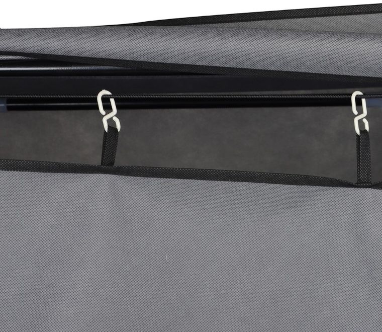 Saska Garden, szafa tekstylna, ciemnoszara, 168-45-172 cm