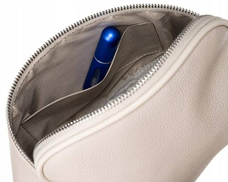 Saszetka na biodro, nerka, beżowa, skóra ekologiczna, Rovicky