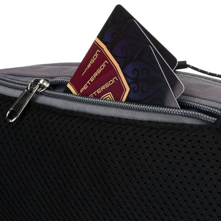 Saszetka na biodro, nerka, ciemnoszara, Peterson