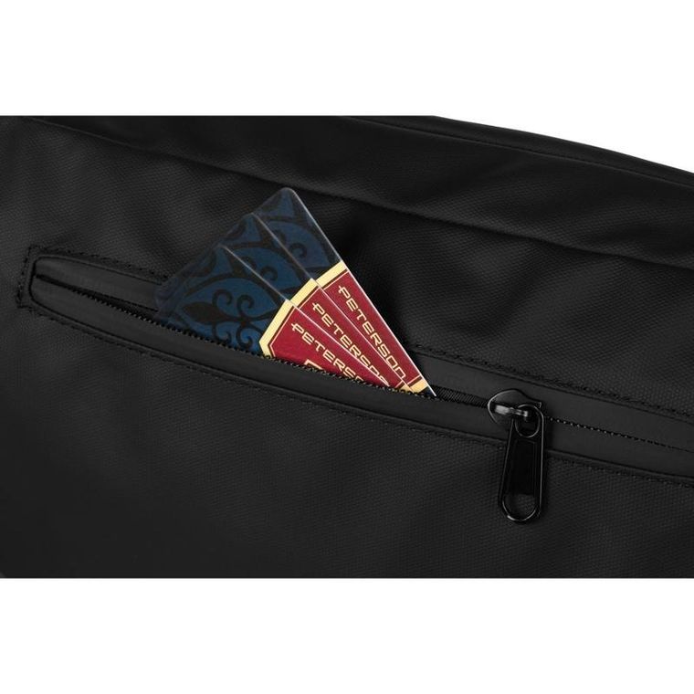 Saszetka na biodro, nerka, czarna, Peterson