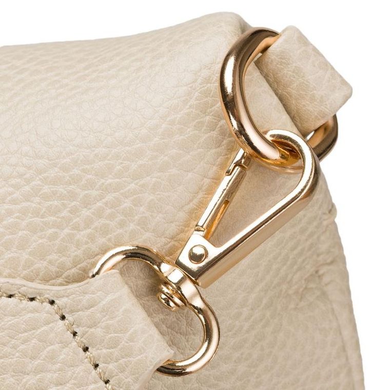 Saszetka na biodro, nerka, jasnobeżowa, skóra ekologiczna, Peterson