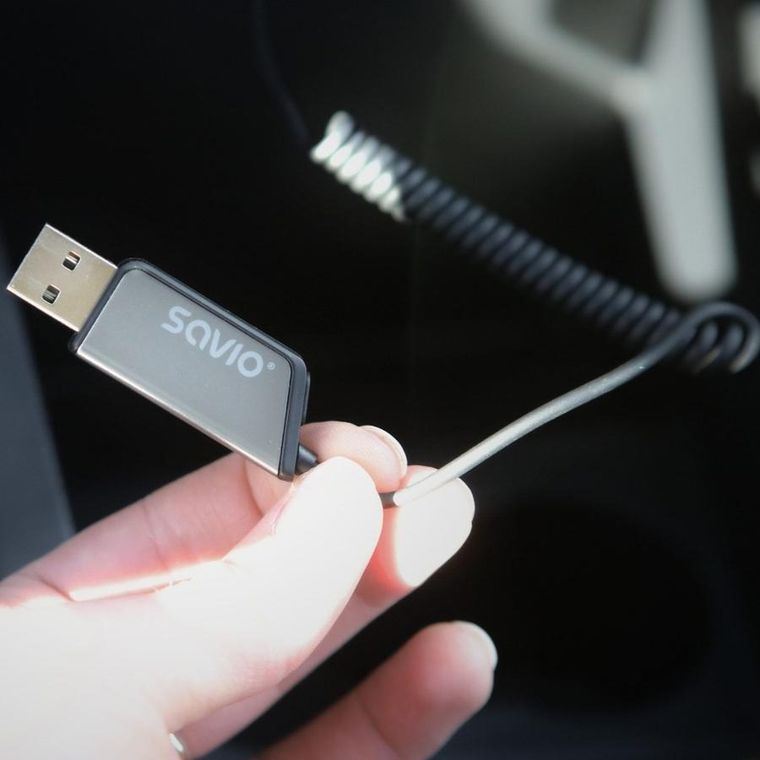 Savio, transmiter, AUX, USB, BLUETOOTH 5.3, funkcja zestawu głośnomówiącego, TR-16