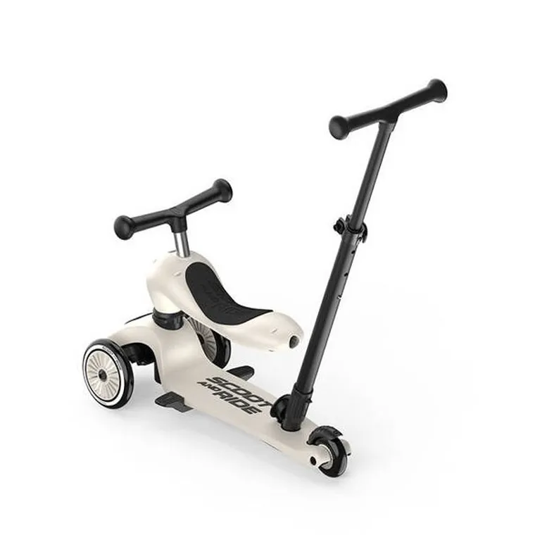 Scoot & Ride, Highwaykick 1, Push and Go, jeździk i hulajnoga z rączką do prowadzenia 2w1, Ash
