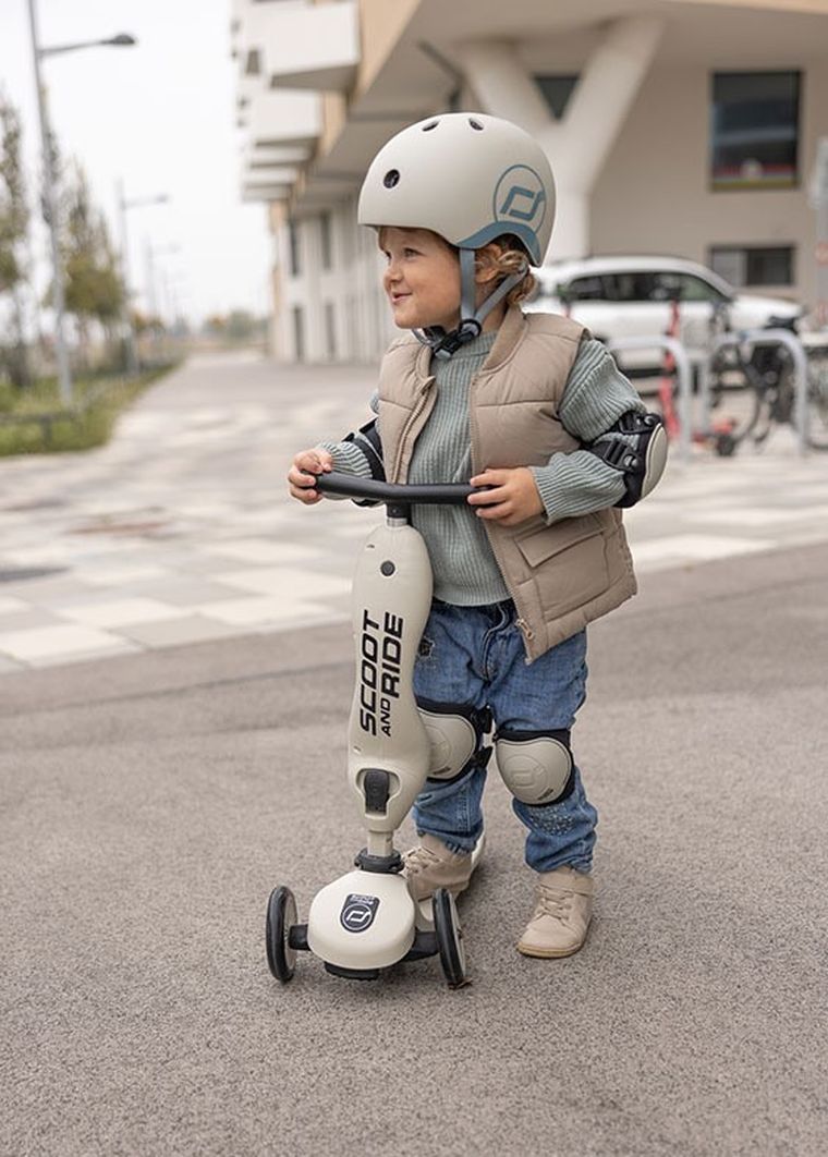 Scoot & Ride, zestaw ochraniaczy dla dzieci, Ash, rozmiar S