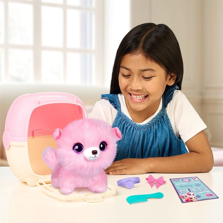 Scruff a Luvs, zwierzaczek kudłaczek, maskotka do kąpania, różowy, 1 szt.