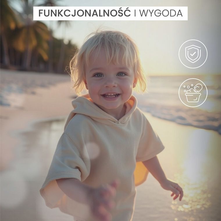 Sensillo, ponczo kąpielowe, coral blue