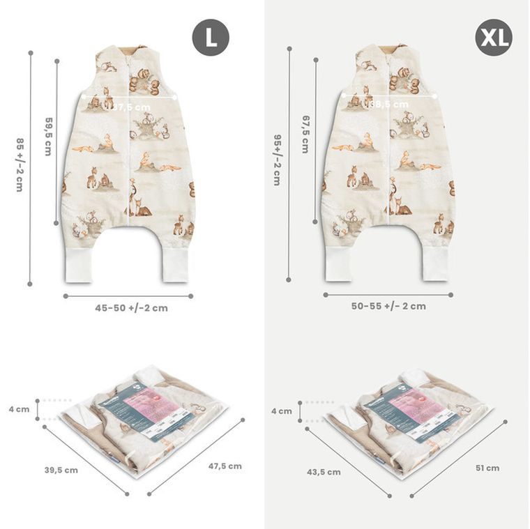 Sensillo, Smoki, śpiworek do spania, TOG 1.0, jeans, rozmiar XL