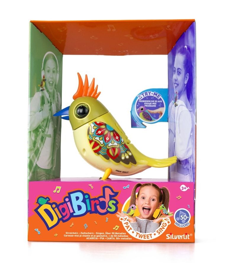 Silverlit, DigiBird, ćwierkający ptaszek, zabawka interaktywna, 1 szt.