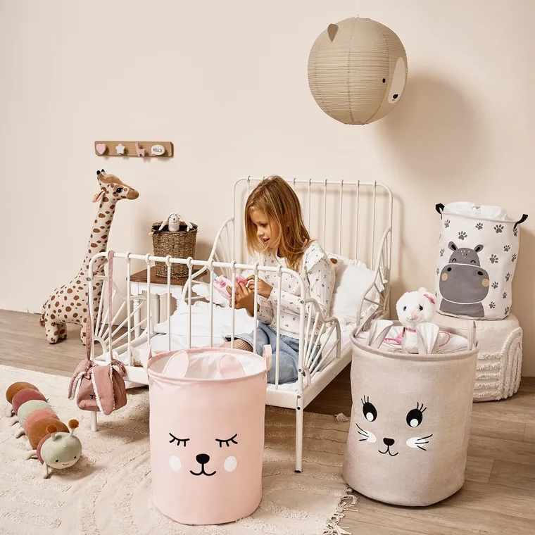 Sipo, kosz na zabawki XXL, wersja premium, zamykany na ściągacz, Królik